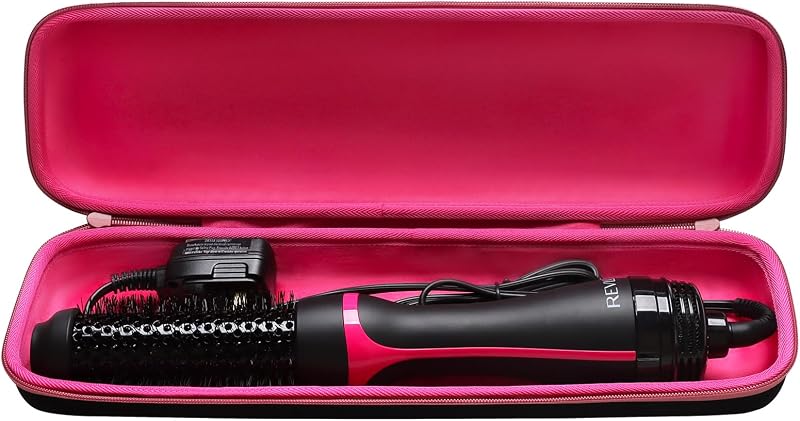 Estojo rígido L LTGEM em EVA para escova secadora e modeladora Revlon One Step Root Booster, rosa