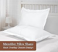 Vista 59 de Royale Linens Paquete de 2 fundas de almohada de tamaño estándar de 20 x 26 pulgadas, microfibra 1800, fundas de almohada de cama, resistentes a