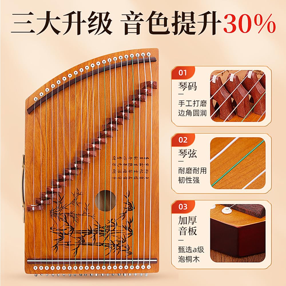 Guzheng Fingertrainer 21 Saiten Anfänger Guzheng Mini Portable Guzheng Guqin Zither Guzheng Reisen Guzheng (Schwarz)