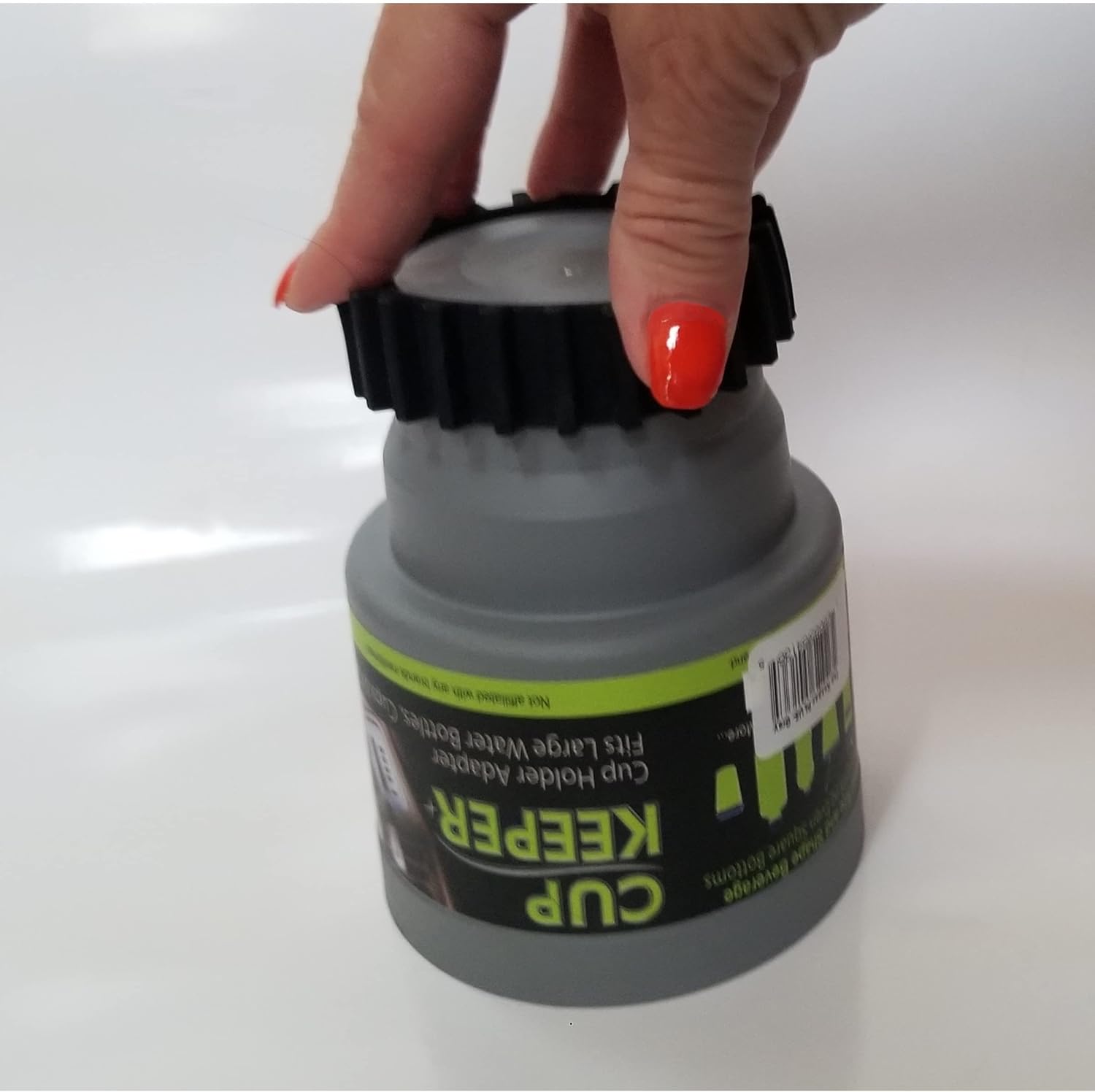 GADJIT Cup Keeper Plus w/ 2 Beverage Bands Expand car Cup Holder up to 3.7” in Diameter for Larger Beverages and Adjust The fit into Vehicle Cup Holder to Make it Stable : Home & Kitchen