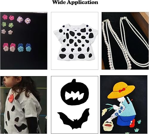 Miniatura 6 de Cldamecy 12 hojas adhesivas de tela de terciopelo negro, hojas de fieltro negro para cajas de joyería, forro de cajones, creación de proyectos de