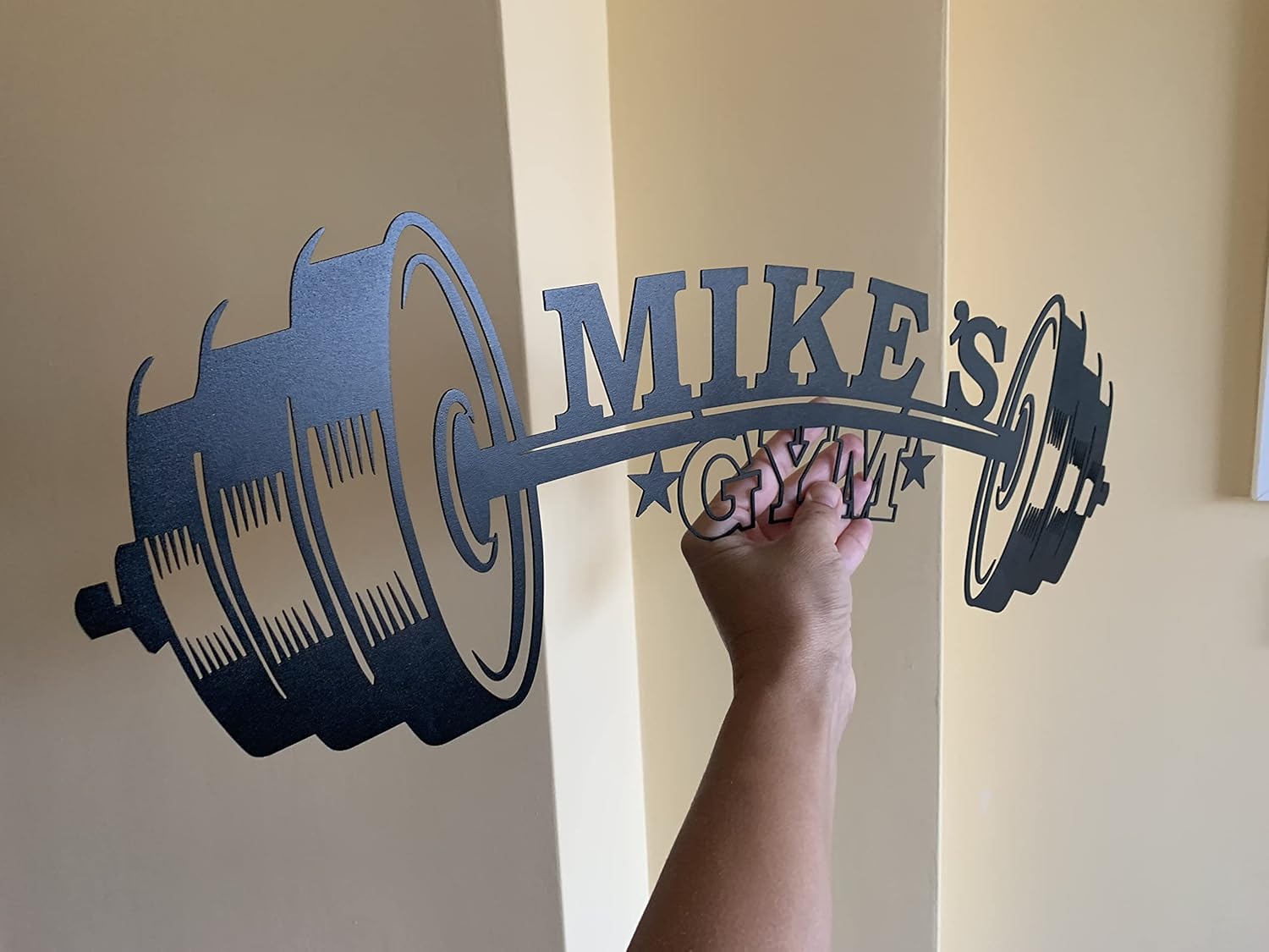 Personalized Gym Metal Sign, Custom Name Plaque, Home Sign, Fitness Training, Metal Wall Art, Man Cave Decor, Dad's Gym, Workout Room, Weight Lifting, Fitness Room, Gift for Him, Bodybuilding art