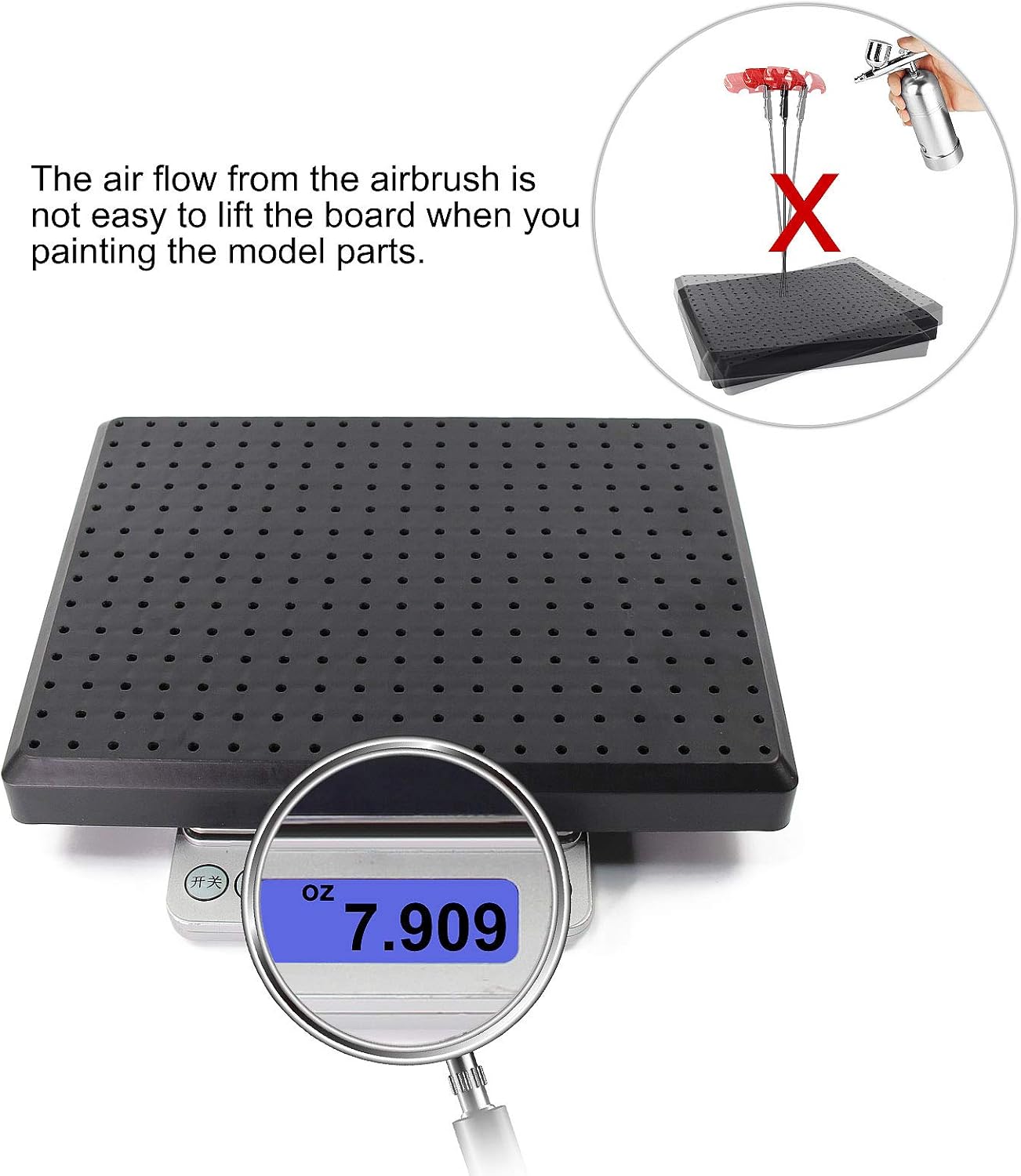 GJJC19B Painting Stand Big Base 14 x 19 Holes and 20pcs Alligator Clip Stick Set Modeling Tools for Airbrush Hobby Model Parts New