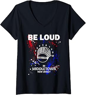Womens Middletown NJ Township Merch Lifestyle Community V-Neck T-Shirt