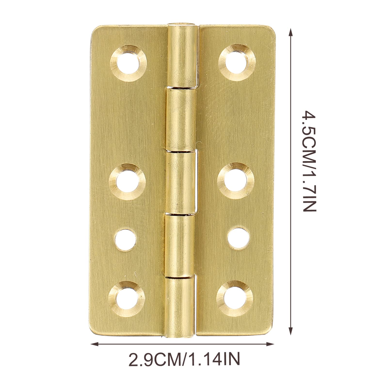 Hohopeti Copper Material Piano Hinge 45 * 29mm Small Hinges for Crafts for Furniture Lids Toolboxes
