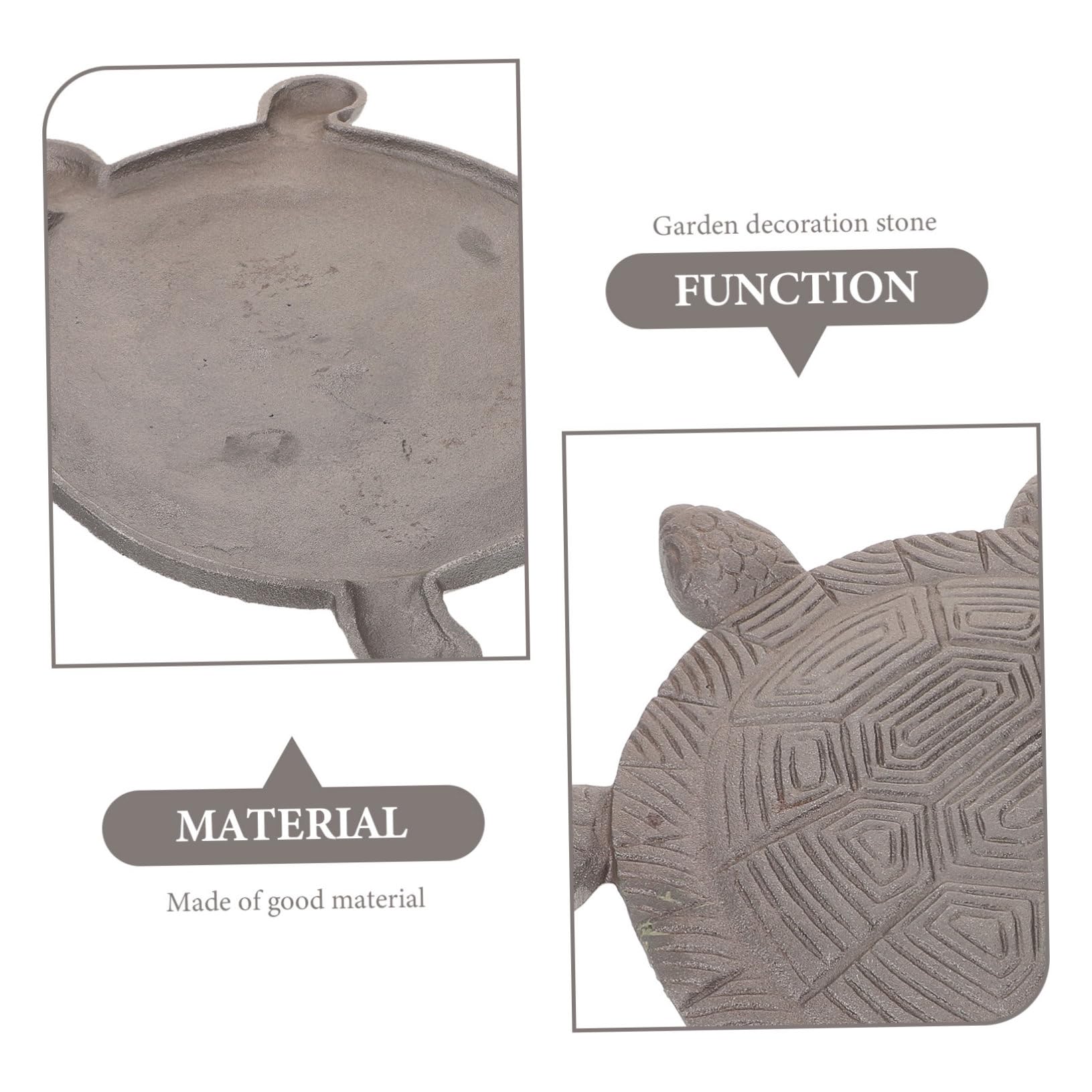 ORFOFE Piedra de Hierro para Escalones Tortuga Jardín 34x26 Cm Decoración Exterior Césped Paso Duradero Artesanal para Patio Terraza Pasarela al Aire Libre