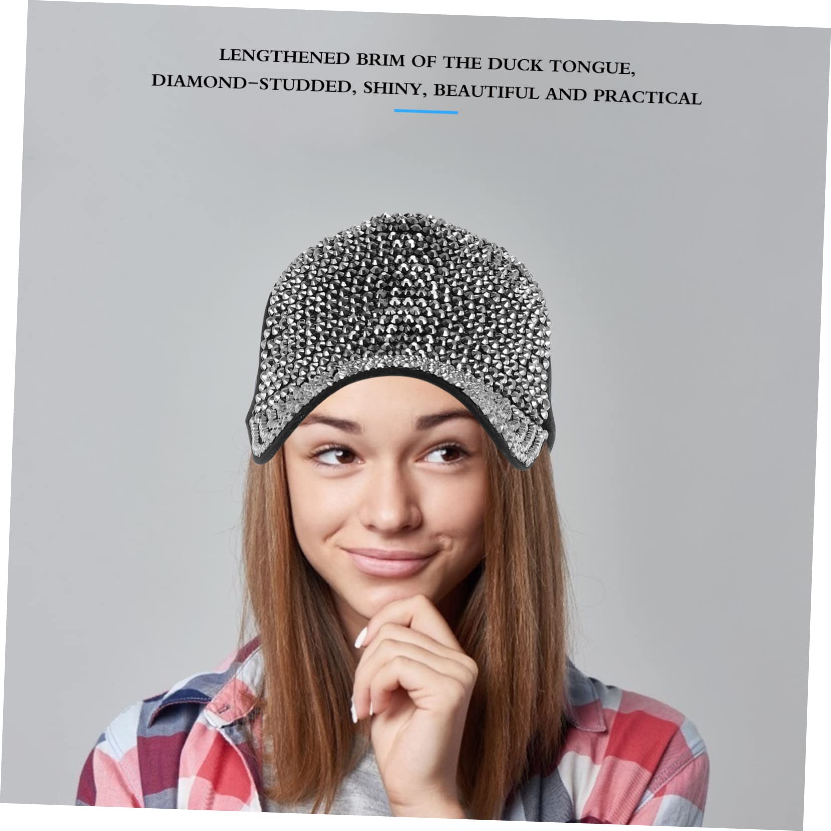 BESPORTBLE 3 Pezzi Cappello con Visiera Parasole Stile Hiphop con Diamante Brillante Multiuso per Allenamento Casual Quotidiano Viaggio Ufficio Vacanza Yoga Parco