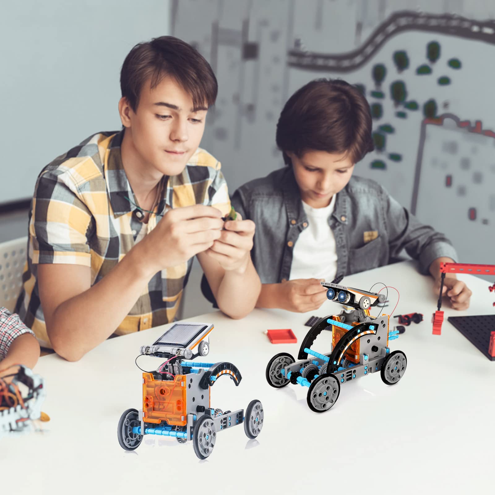 STEM 12 in 1 Educational Solar Robot, 190 Pieces, STEM Kit - 12 in 1 Educational Solar Robot, 190 Pieces Building Science Experimentation Kit, Educational Toys for Kids 8-10 Years Old and Older with 3