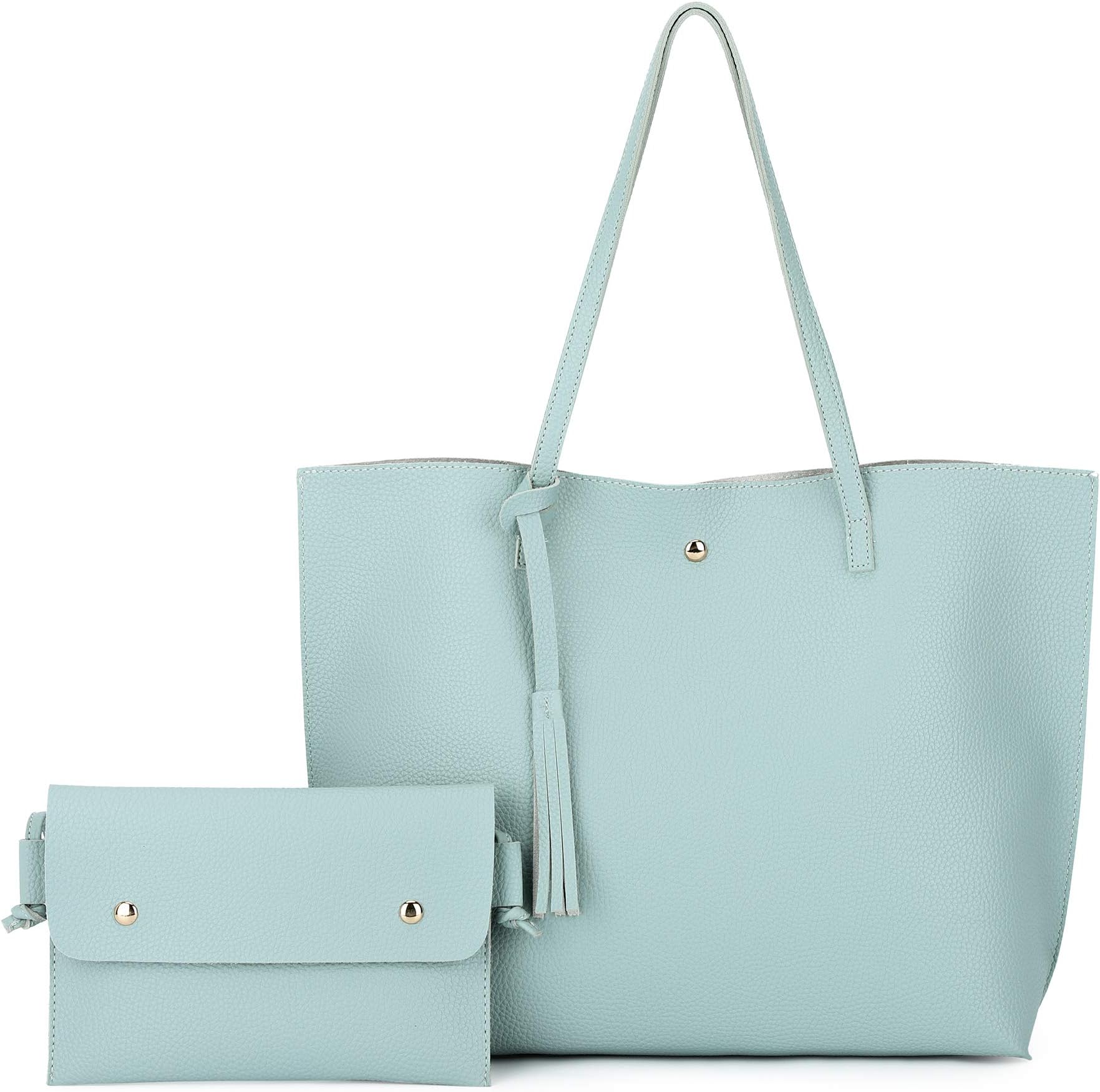 Women's Faux PU Leather Tote Shoulder Purses Bag for women, Big Capacity Tassel Handbag