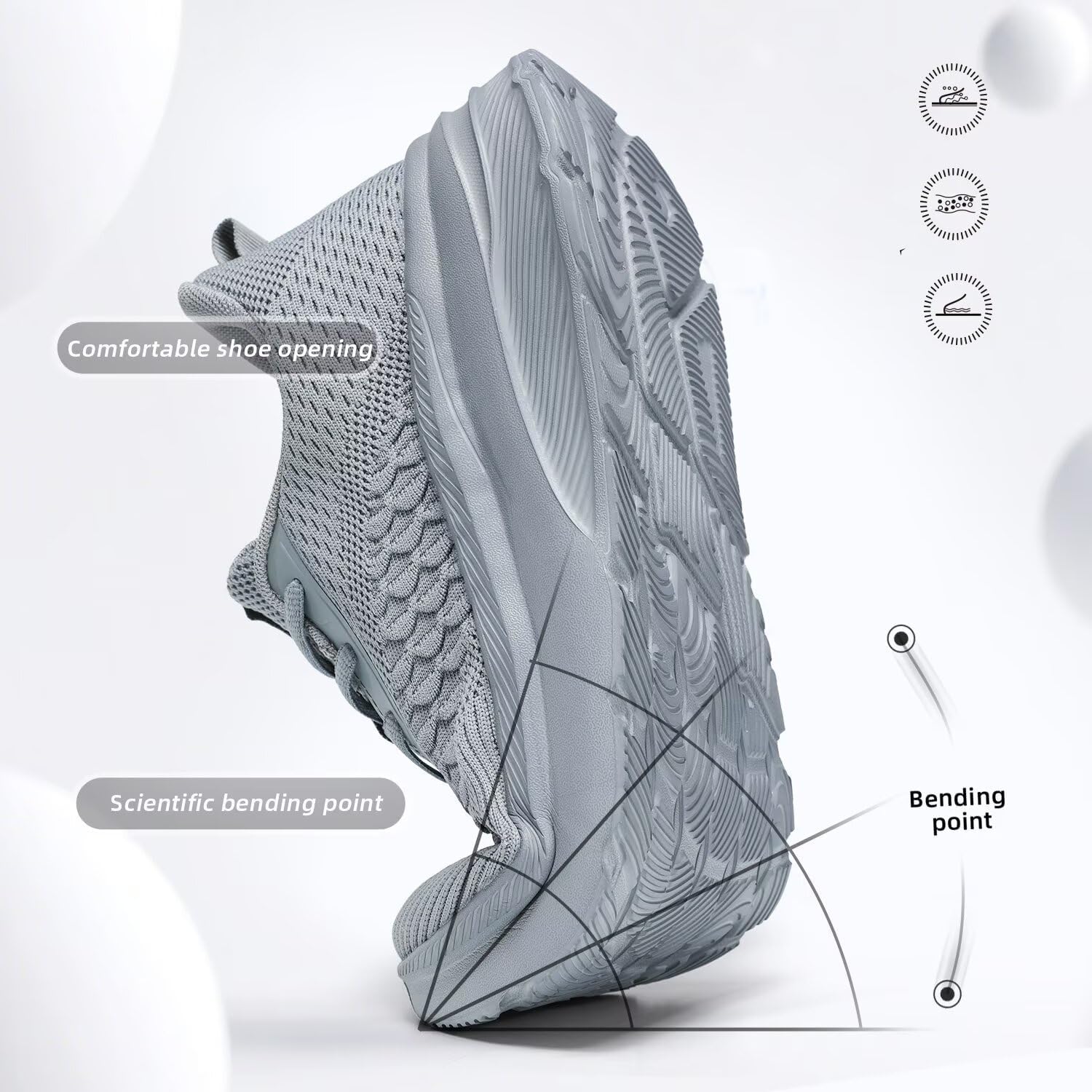 Men's Wide Toe Walking Shoes Casual Trail Running Sneakers Cross-Trainer Tennis Non Slip Athletic Gym Workout Soft Sole - Image 4