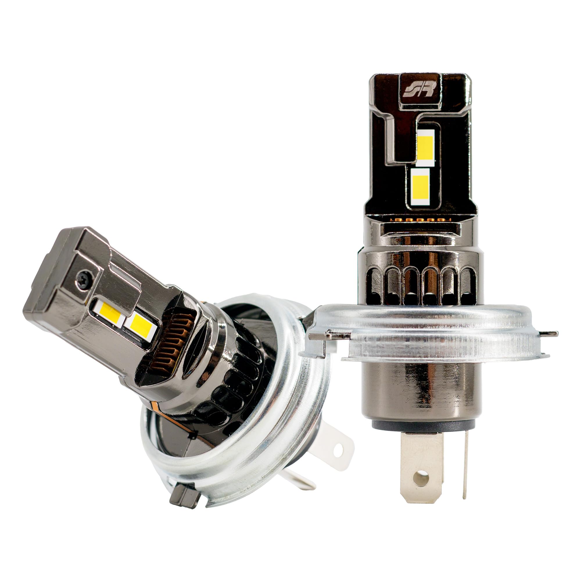 Simoni Racing TZ4P45T LED Conversion iLuz Titan, kit 2 Lampadine a Led Attacco H4 P45T di Piccole Dimensioni per Auto e Moto 4300°K Luce Bianca