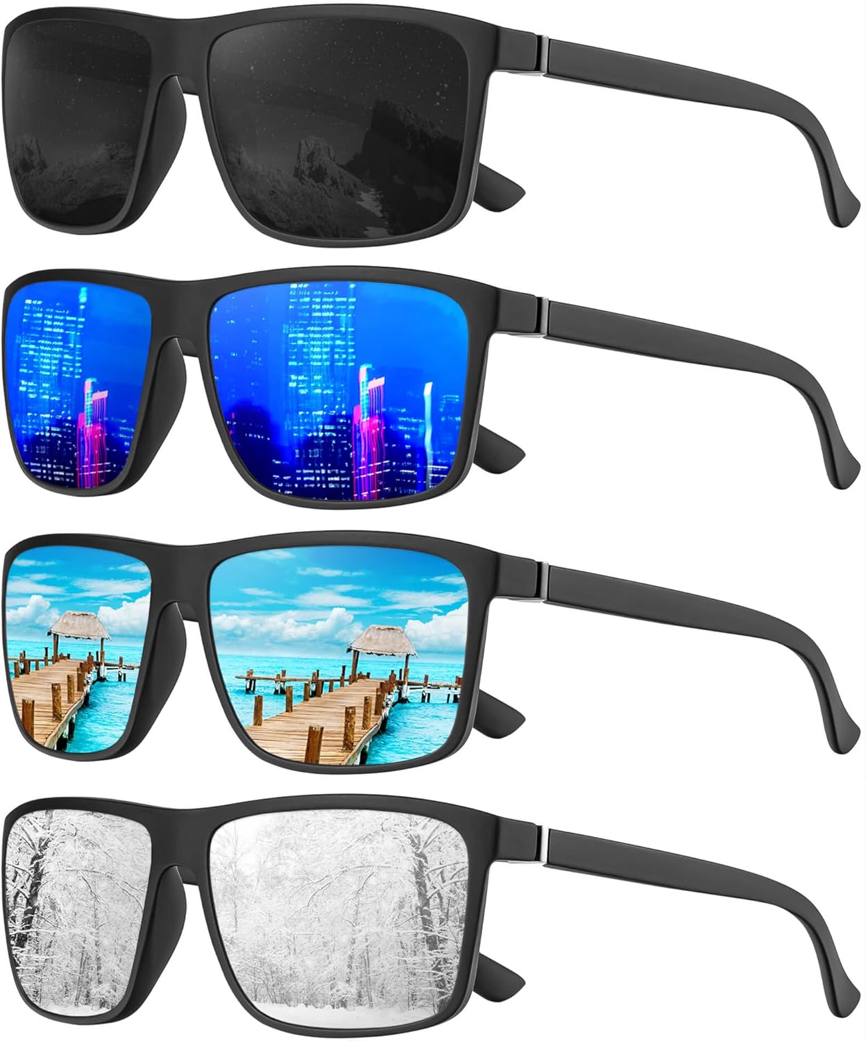 KALIYADI Polarized Mens Sun-Glasses Sunglasses-Men : Classic Sunglasses with UV Protection for Fishing Driving Golf