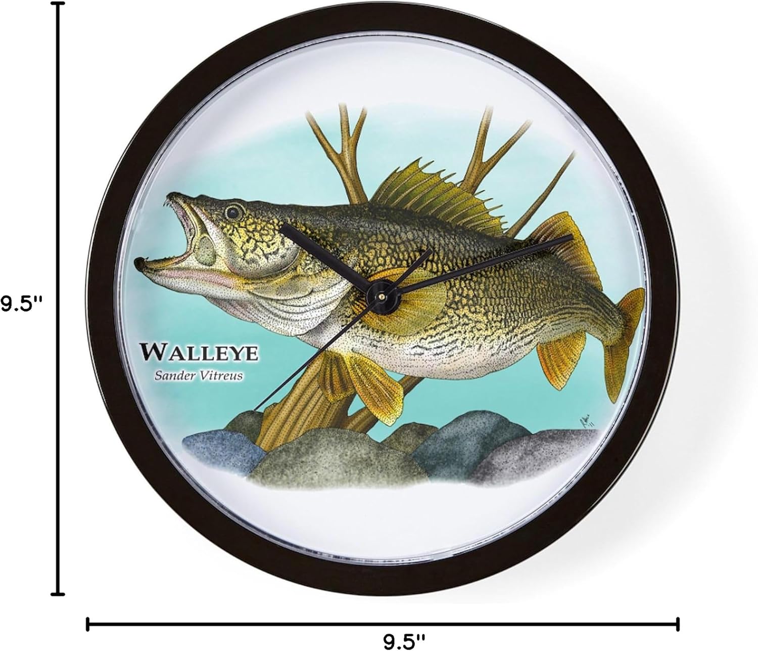 CafePress Walleye 10" Wall Clock for Livingroom, Kitchen, or Office