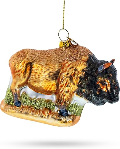 Miniatura 2 de Wild Frontier Majestic Bison - Adorno navideño de vidrio soplado