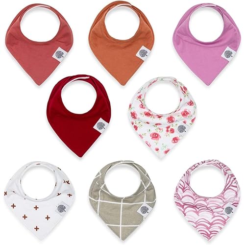Parker Baby Bandana Drool Bibs 8 Pack Baby Bibs for Boys, Girls, Unisex - Soft & Stylish Teething Bibs for Babies