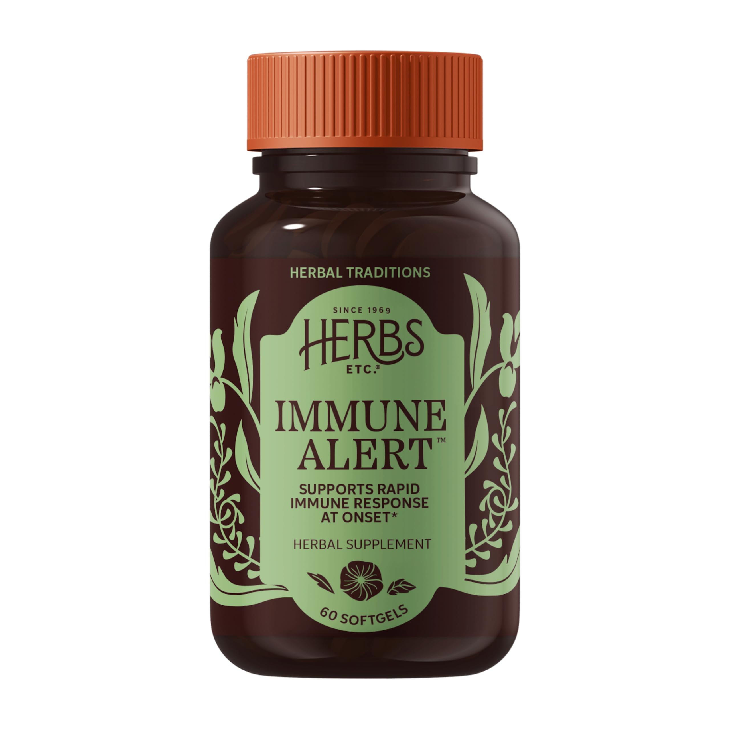 Herbs Etc. Immune Alert Softgels, Gluten-Free & Organic, 60 Count
