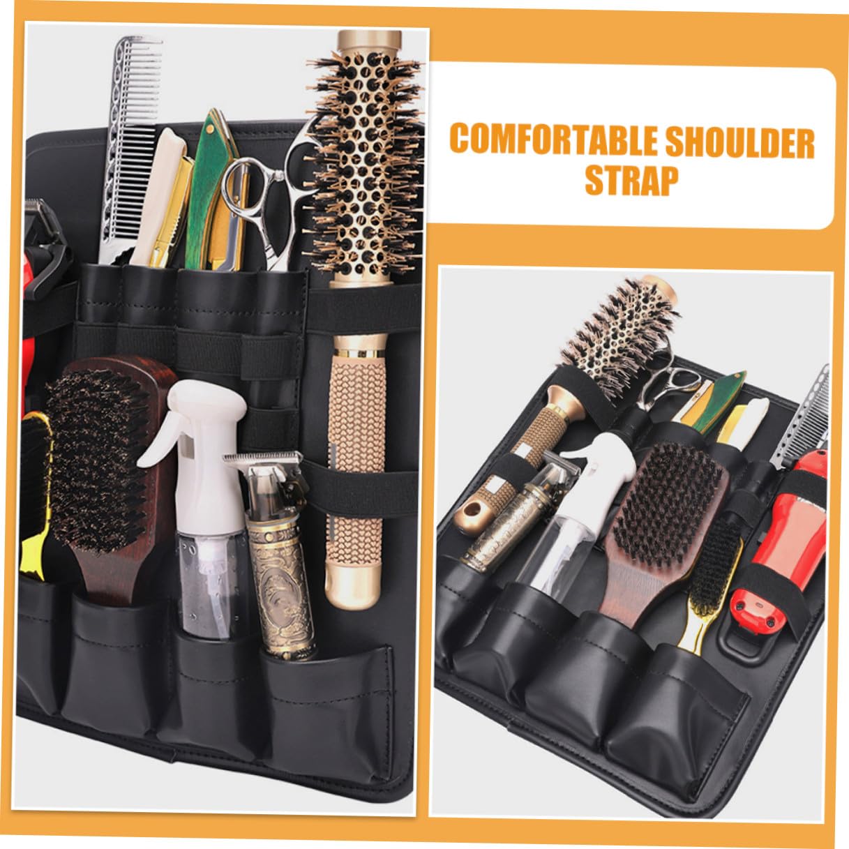iplusmile Borsa Pettorale Parrucchiere in Oxford Resistente e Facile da Pulire Porta Forbici e Pettini Multi-tasche per Barbieri e Hairdresser Design Moderno e Pratico per Accesso Veloce