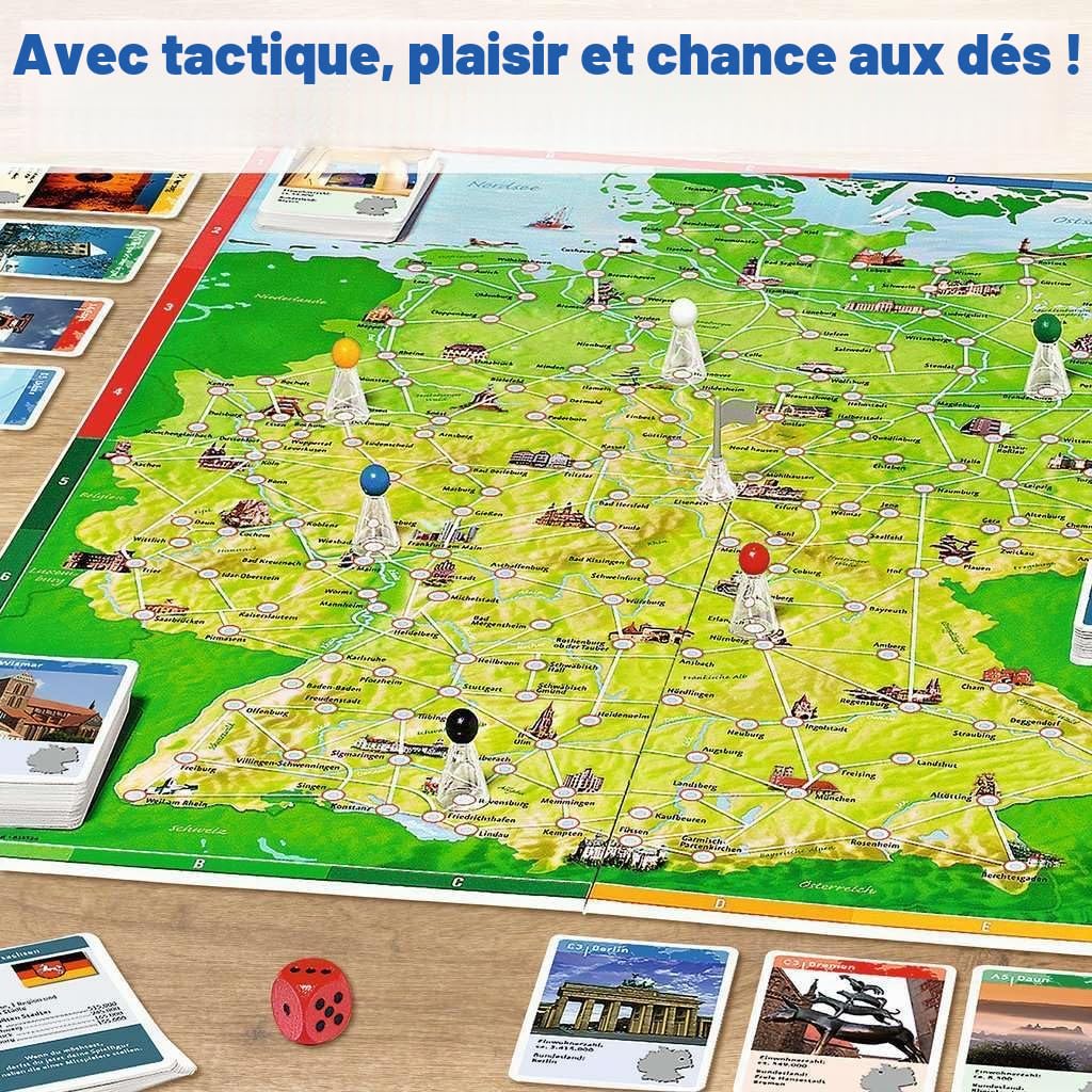 Ravensburger Jeu Familial 26492 - Voyage en Allemagne - Classique Familial à partir de 8 Ans - Jeu de Plateau, Voyage à Travers l'Allemagne, Jeu de Plateau à partir de 8 Ans