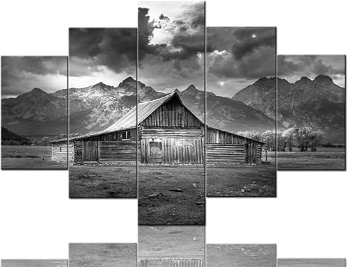 Vista 69 de Paisaje de 5 piezas pintura sobre lienzo