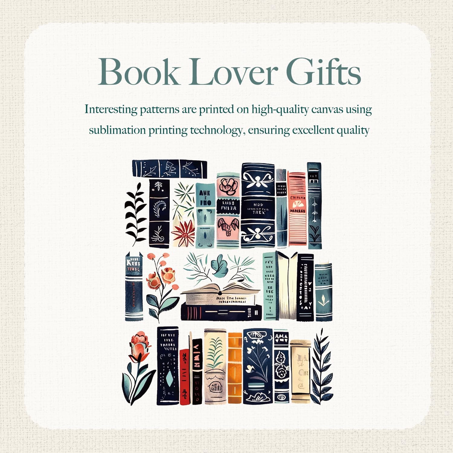 Little Library Canvas Tote Bag for Book Lovers, Librarian, Bookish, Readers, Library Present, Birthday Gifts for Woman Student Daughter Friends Female Coworker Sister - Image 3