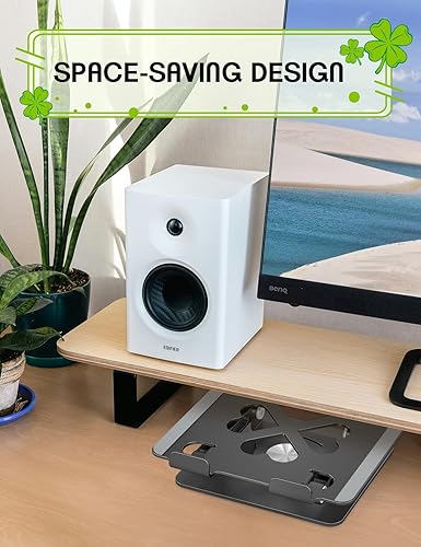 Miniatura 7 de Soporte para tablet para iPad, soporte de escritorio de aluminio giratorio de 360, soporte de escritorio ajustable y plegable compatible con iPad