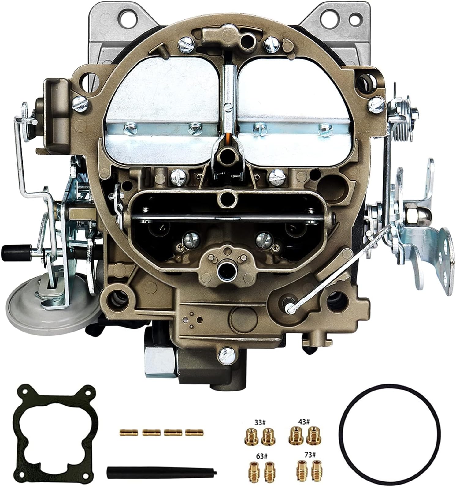 Rochester Quadrajet Carburetor 4 Barrel For Chevy 1966-1973 327 350 427 454 Engines Trucks and Cars, Replace 1975-1979 Corvettes 1901R 750 CFM 4BBL 4MV 1901-GG - Manual Divorced Choke Carb