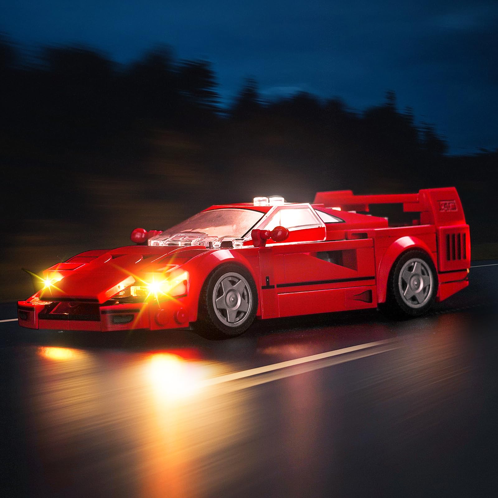 BRICKSHINING LED Lighting Compatible with Lego Ferrari F40 Supercar 76934, Light Kit Compatible with Lego 76934, Giving Light to Model, NOT Included