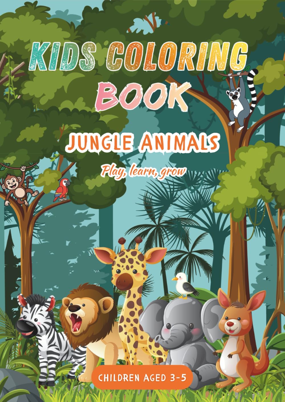 Kids Coloring Book - Jungle animals