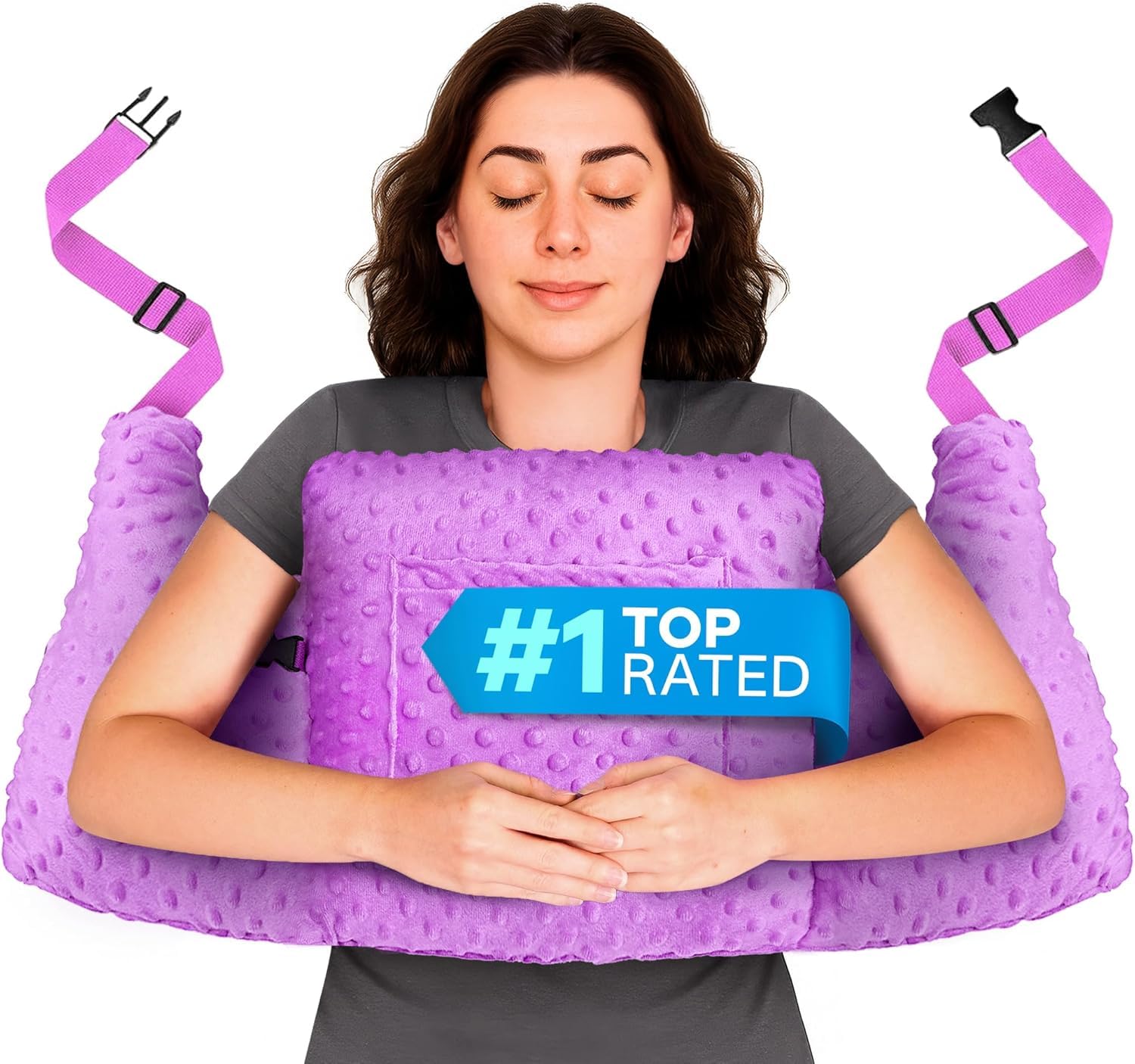 Zomaple Post Mastectomy Pillow, Lavender – Gentle Chest Protection for Sleep & Car Rides – Reduces Underarm Pressure, Cushions Everyday Bumps & Helps You Relax – Pillow for Mastectomy Recovery Support