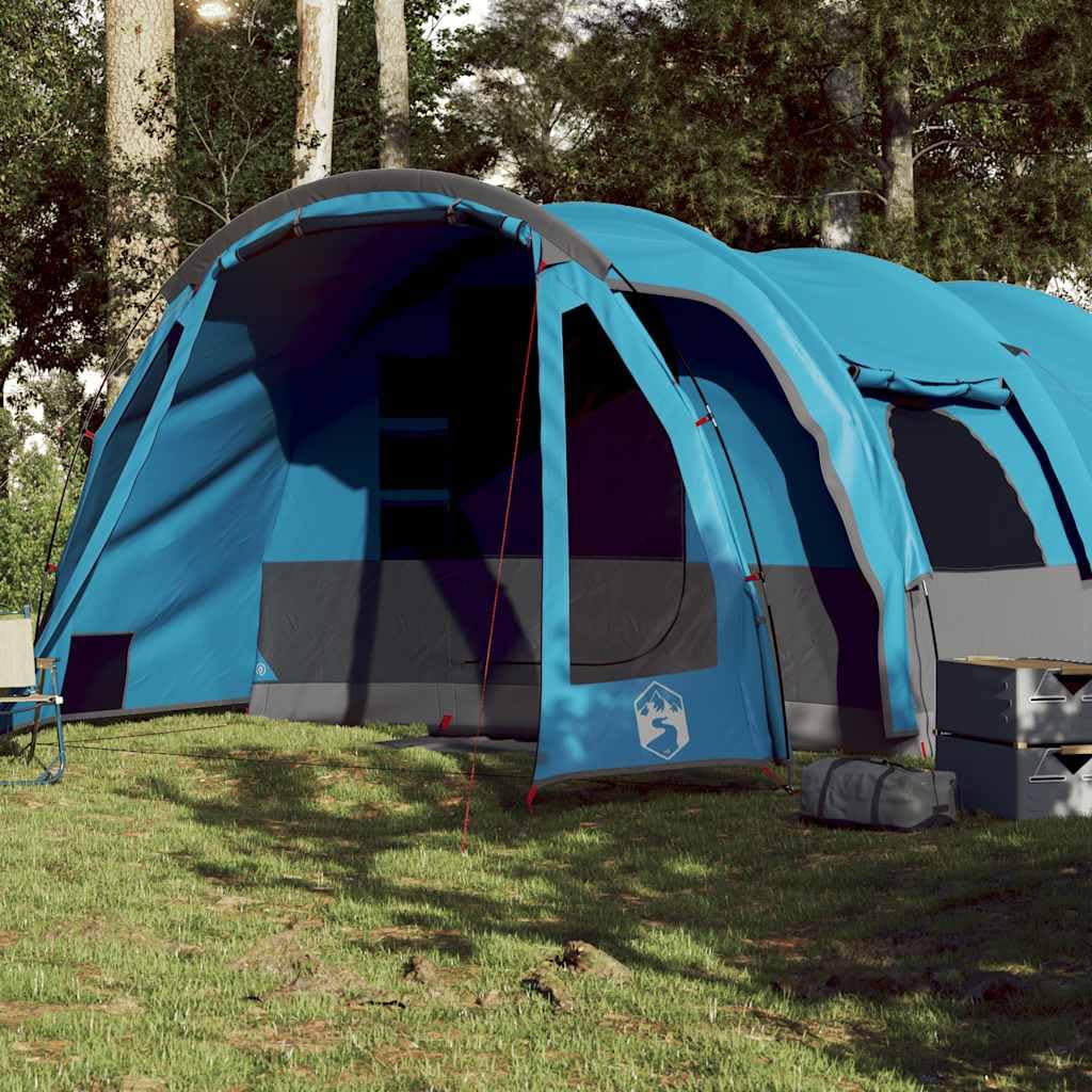 Tenda per famiglia per 6 persone, verde, impermeabile, con struttura semplice e pratico connettore E per cavo di alimentazione