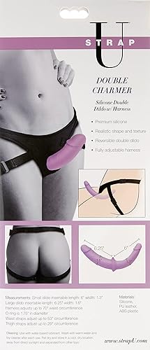 Miniatura 2 de Strap U Double Charmer - Juego de consolador doble de silicona de alta calidad con arnés para mujeres, hombres y parejas, arnés de silicona para el