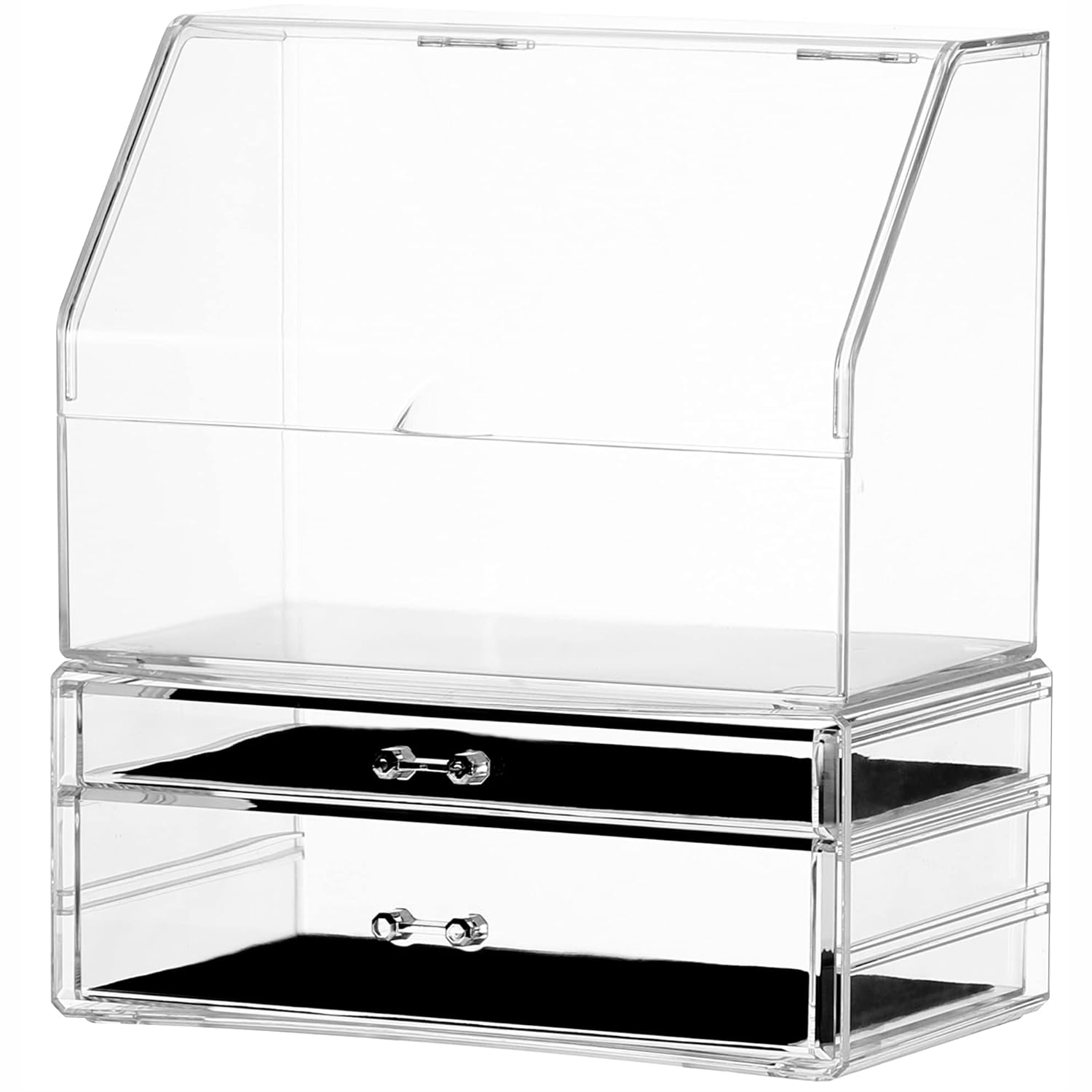 Cq acrylic Cosmetic Display Cases With LId Dustproof