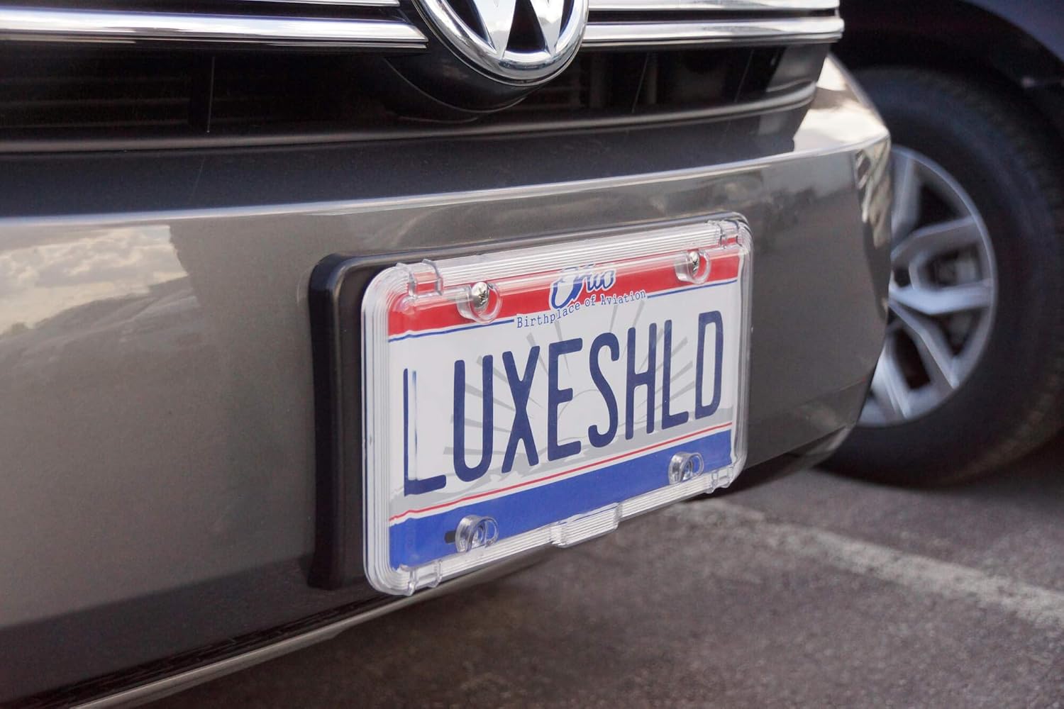 Premium Clear License Plate Covers (2-Pack) incl Stainless Steel Screws | Durable and Weatherproof Clear License Plate Protectors | One-of-a-Kind Design | Proudly Made in the USA