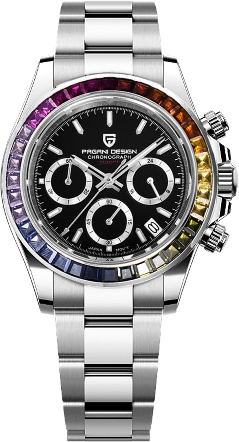 Pagani Design Men's Watch Sapphire Crystal Chronograph Stainless Steel Waterproof Luminous Watch Japanese Movement Men's Quartz Watch