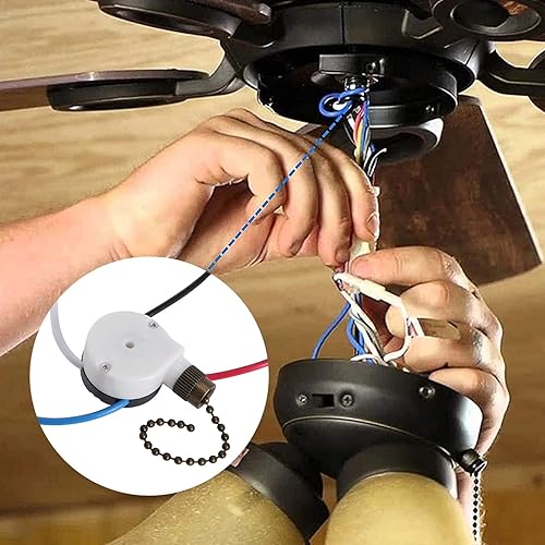 Miniatura 7 de Interruptor de ventilador de techo zing Ear ZE-208S e89885 Interruptor de cadena de tracción 3 velocidades 4 interruptores de cable Pieza de