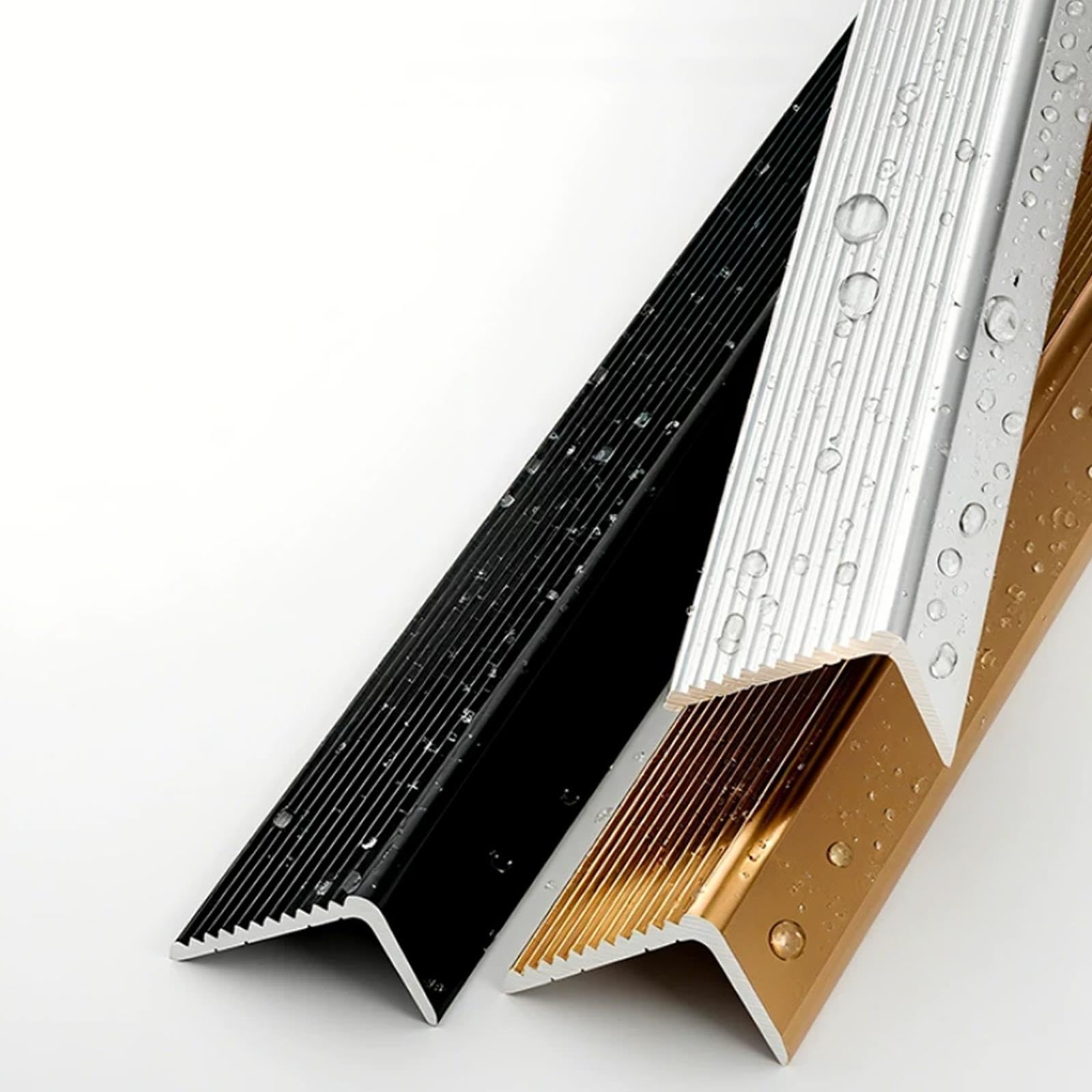 Aluminiowy narożnik formujący L, antypoślizgowe wykończenie krawędzi