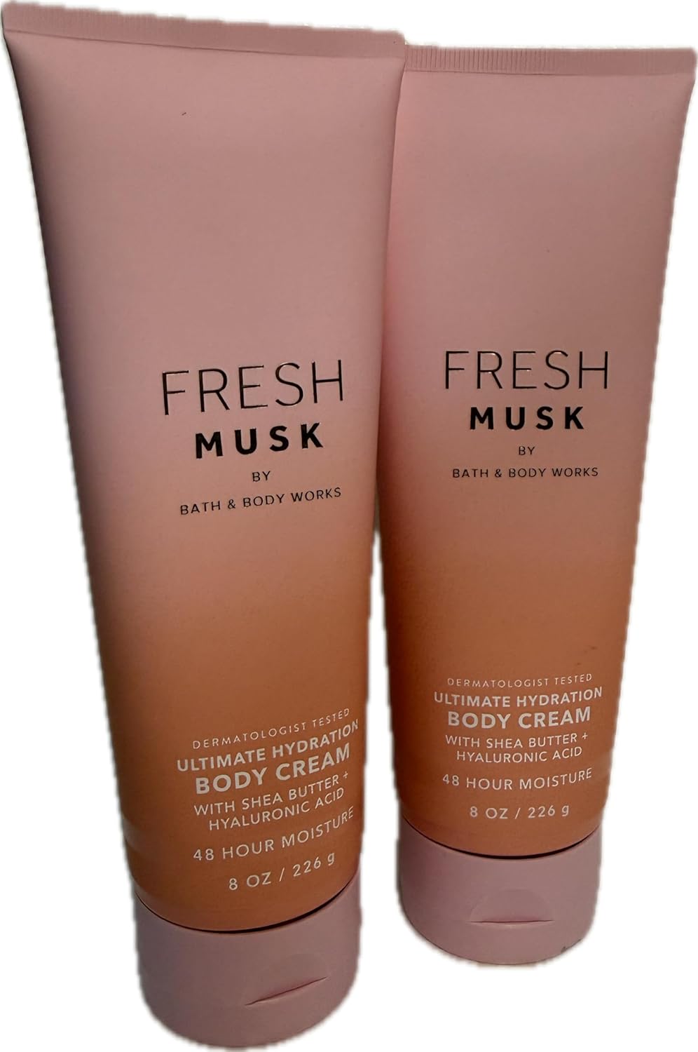 Bath & Body Works Women's Fresh Musk Ultimate Hydration Body Cream 8 Ounces Pack of 2