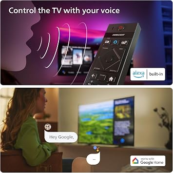 Philips Ambilight The One 50PUS8909 4K LED Smart TV - 50 Inch Display with Pixel Precise Ultra HD Titan OS, Dolby Vision, Dolby Atmos Sound, Works with Alexa and Google Voice Assistant - Black [Energy Class F]