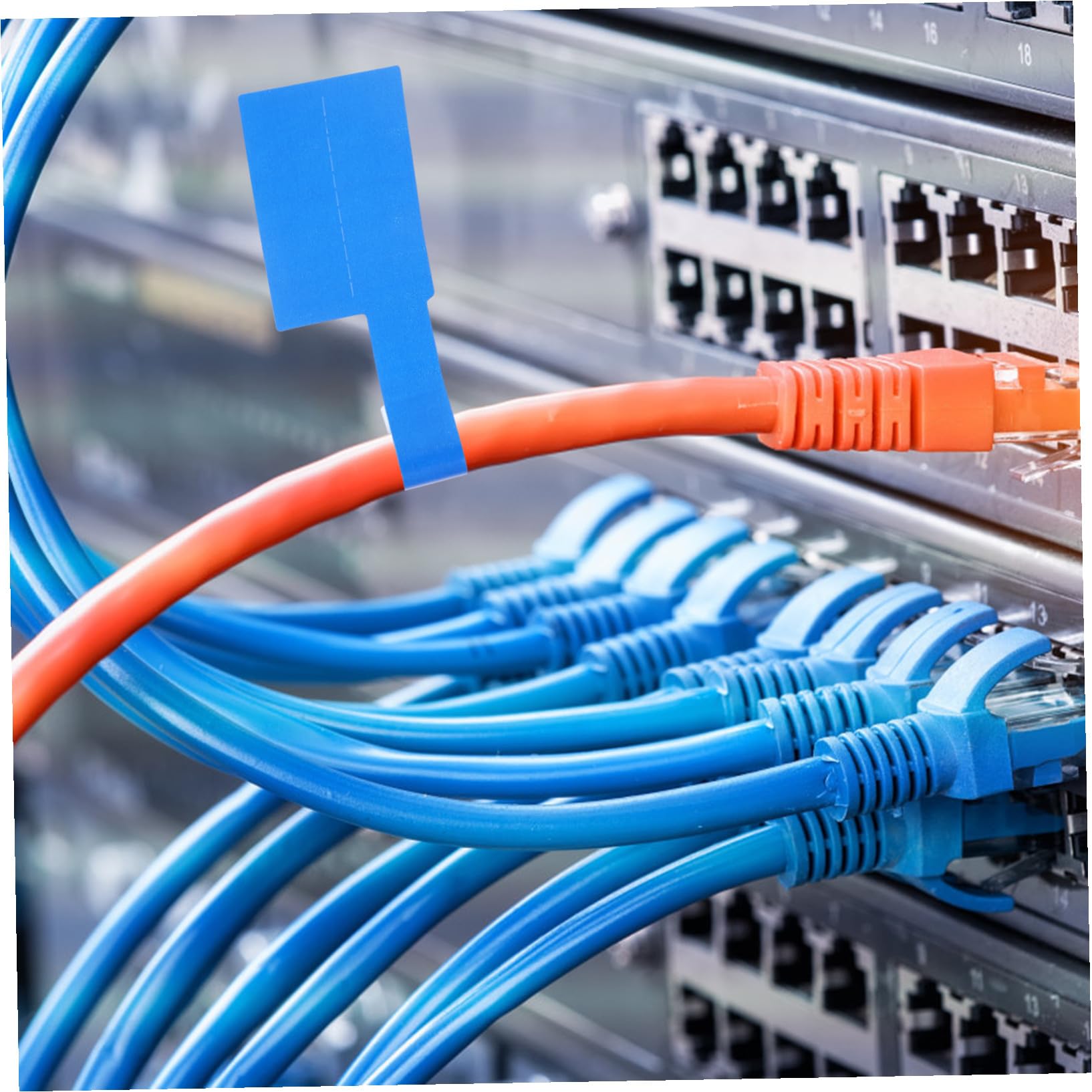 50 Feuilles Étiquettes Câble Adhésives Étanches Résistantes à Haute Température pour Identification Fil Électrique et Ethernet Autocollantes et Inscriptibles pour Bureau et Maison