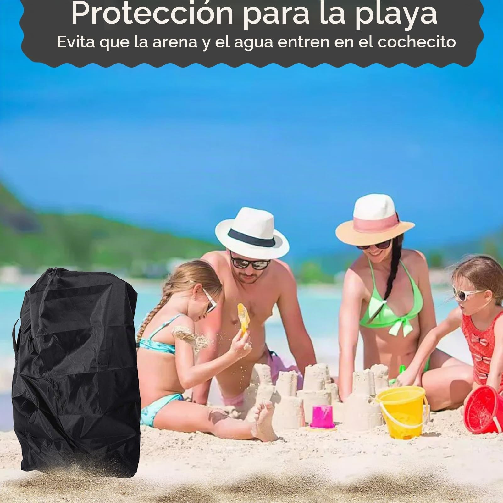 Bolsa de transporte para cochecito, bolsa de transporte impermeable para cochecito, funda protectora de avión y bolsa de viaje, ligera y portátil, ideal para viajes, aviones y uso diario