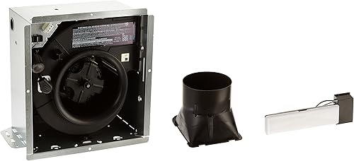 Miniatura 2 de Broan-NuTone AEN80L AEN Invent Energy Star Ventilador de ventilación de una sola velocidad con luz LED 80 CFM 08 Sones color blanco