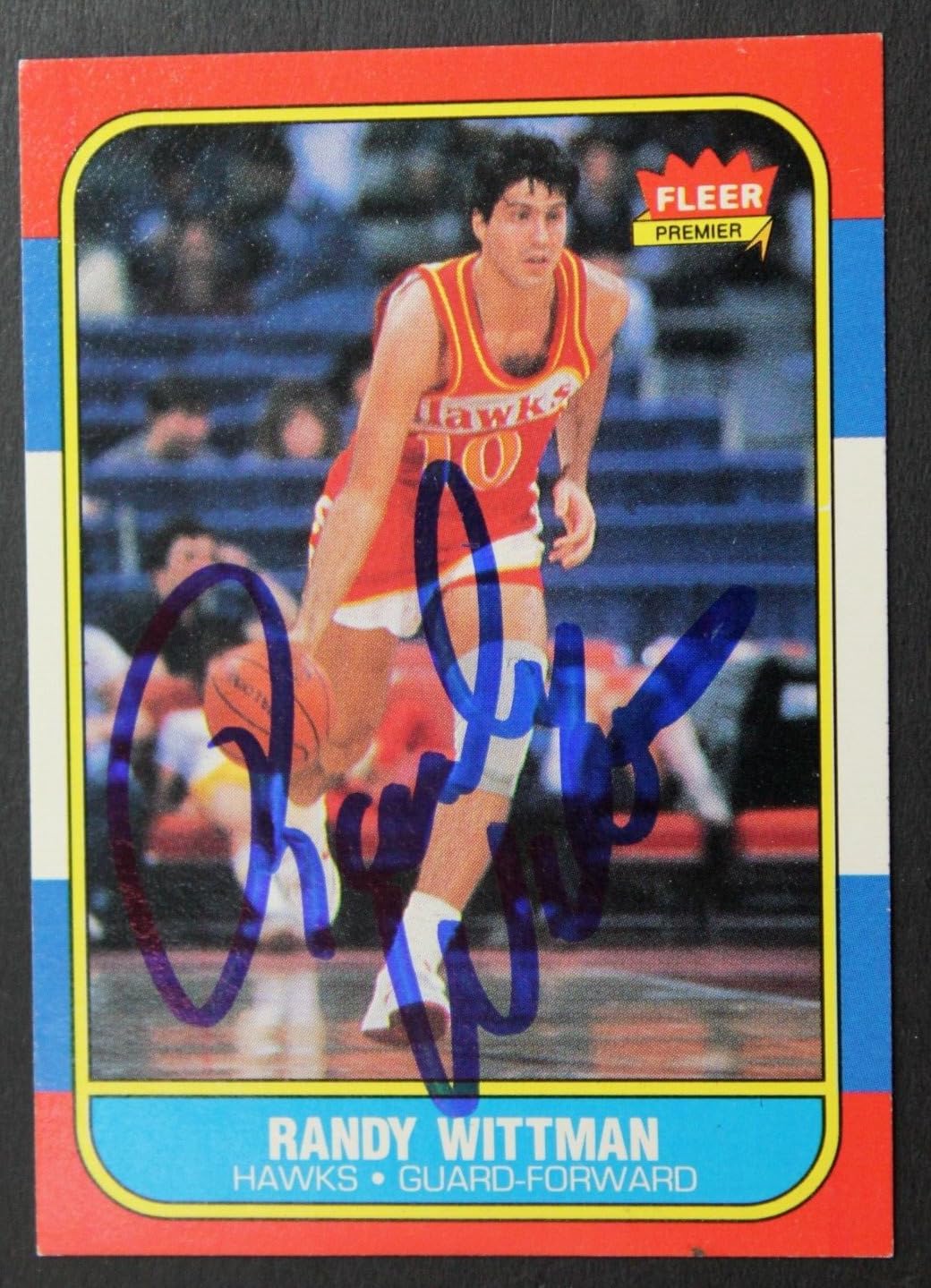 Randy Wittman Atlanta Hawks Signed 1986 Fleer #127 Autographed Basketball Card