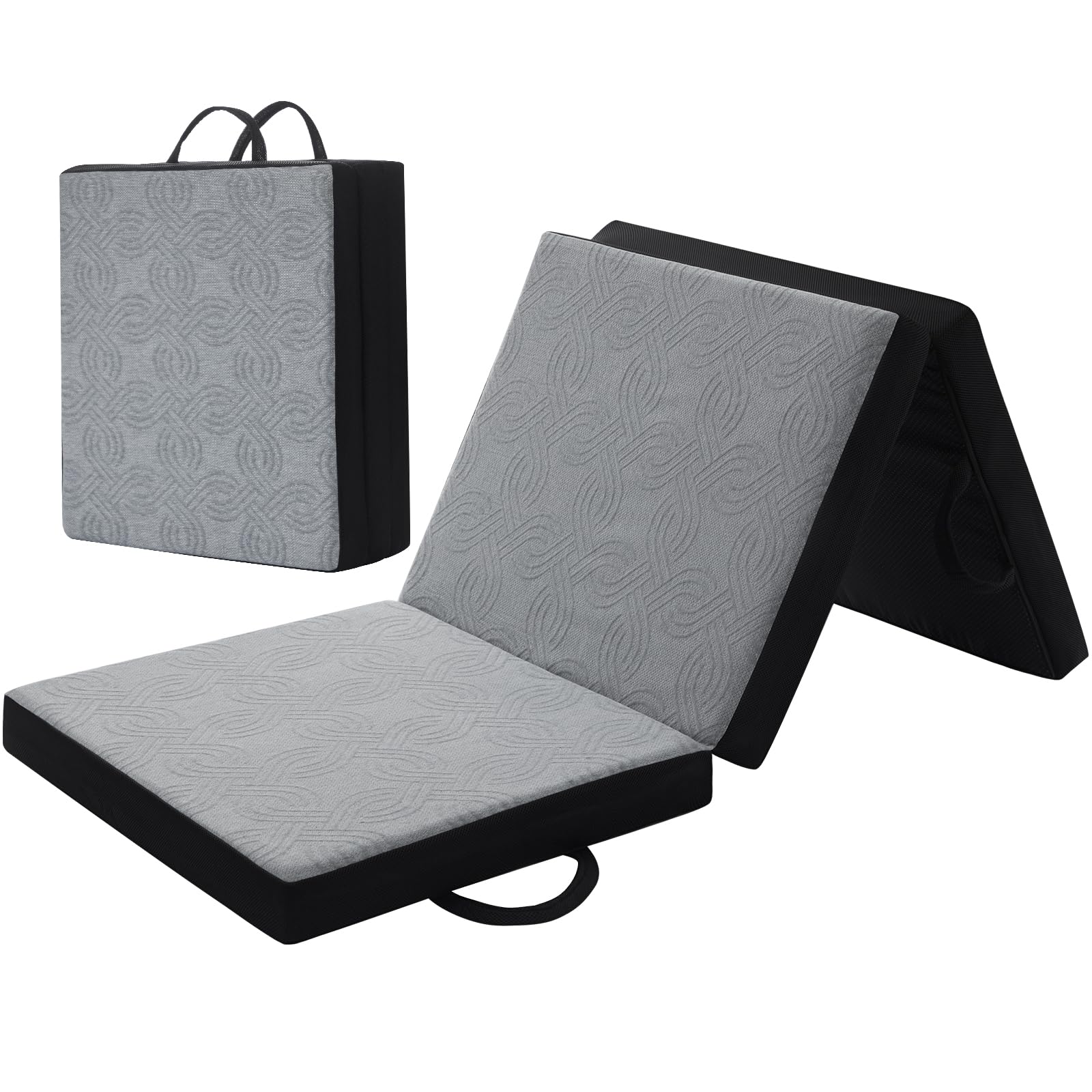 Autsel Folding Mattress Small Single, Memory Foam Foldable Mattress Tri-fold with Washable Cover, Fit for Travel, Camping, Floor, Guest Bed (75x195x10cm)