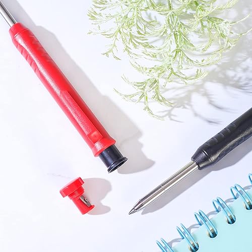 Miniatura 7 de Juego de lápices mecánicos de carpintero que incluye 1 bolígrafo de grabado, 3 lápices mecánicos de 0.098 pulgadas (0.079 in) con 12 repuestos, 3