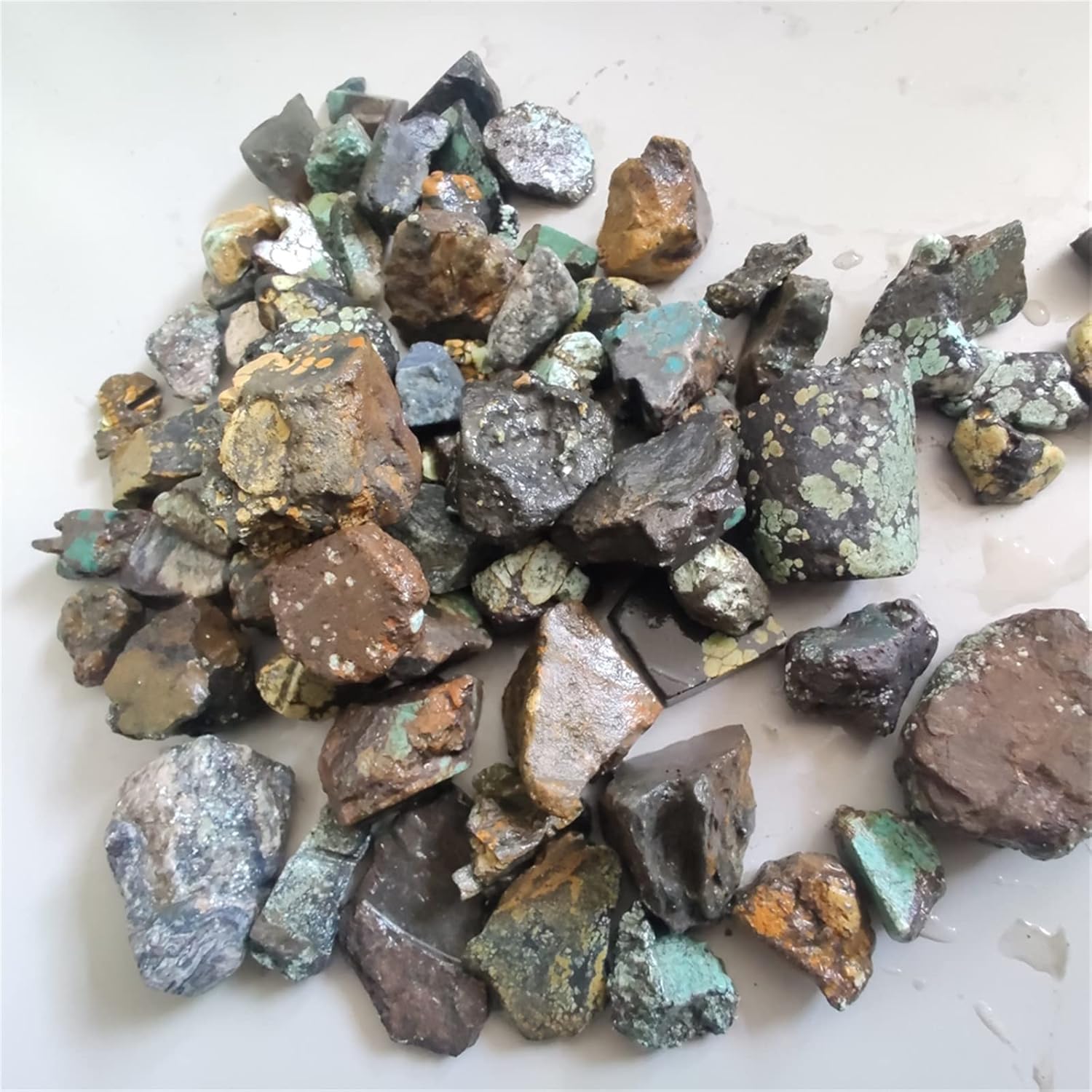 天然水石 バイカラーフローライト 0.582ctルース