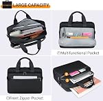 Laptop Bag 15.6 Inch Waterproof Briefcase for Men Large Laptop Carrying Case Computer Messenger Bag for Travel Work Business, Black