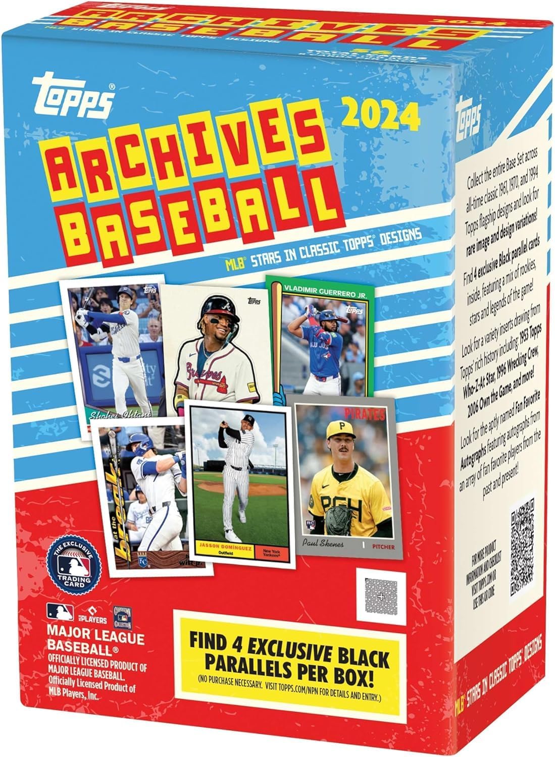 2024 Topps Archives Baseball Trading Card Blaster Box (4 Exclusive Black Parallels Per Box)