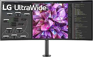 LG UltraWide PC Monitor Curved 38WQ88C, 38 Inch, 21:9 QHD+ 1600p, IPS Display, DCI-P3 95% (Typ.), HDR 10, USB Type-C, HDMI, DIsplayPort, USB 3.0, Rich Bass Speaker, AMD FreeSync, Ergonomic Design