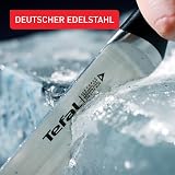 Tefal Ingenio Ice Cuchillo Utility 11 cm, acero cepillado, cuchillo de una sola pieza, mango remachado, negro, 11 cm, K2320914 - 4