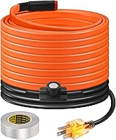 Vista 16 de Cinta térmica de 30 pies para tuberías de agua, protección contra congelación, IP65, impermeable, 7 W/pies, 110 V, cable térmico BDDFOTO